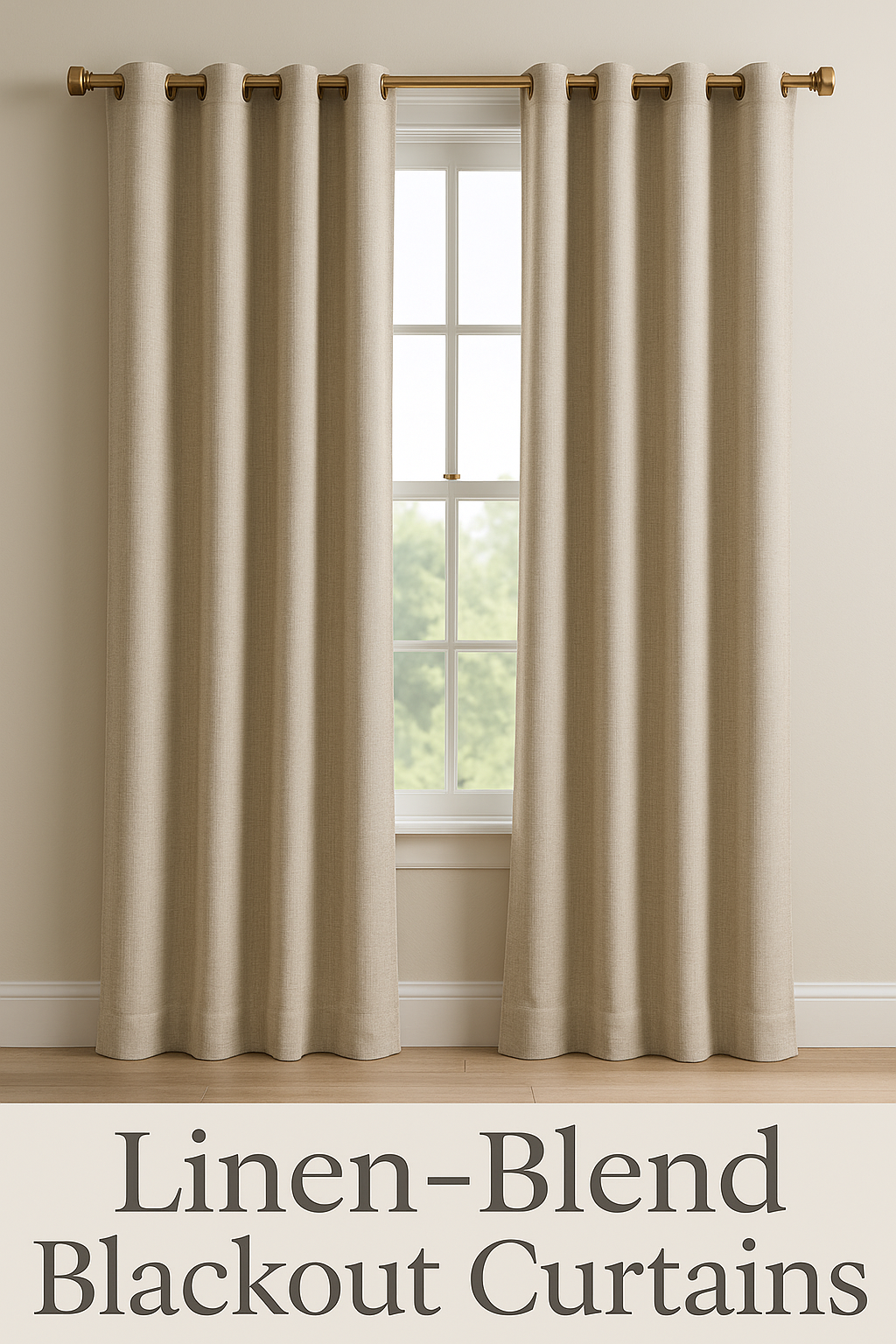 Linen-Blend Blackout Curtains